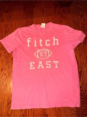 Abercrombie Kids Pink Fitch East 57 Graphic Tee | Youth XL